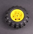 Lego Large Tractor Tires 56 X 26 Wheel Yellow Rims Hub Axle Hole