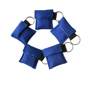 Máscara de RCP de primeros auxilios 100 un. Protector facial de RCP Entrenamiento de emergencia Azul Válvula unidireccional - Imagen 1 de 8