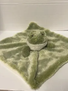 Animal Adventure Green Frog Blanket Soft Plush Baby Lovey Toy 13” Square - Picture 1 of 9