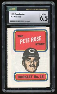 1970 Topps Booklets #15 Pete Rose Graded CSG 6.5 EX-NM+ ~ Cincinnati Reds