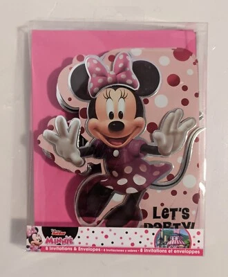 Minnie Mouse Disney Classic Birthday Party Deluxe Invitations - Image 1 of 2