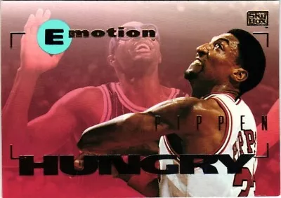 1995 SkyBox #13 Scottie Pippen Emotion Hungry Chicago Bulls NBA Trading Card - Image 1 of 2