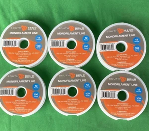 6 PK South Bend Fishing Monofilament Line Small Diameter 100 Yards - Picture 1 of 2