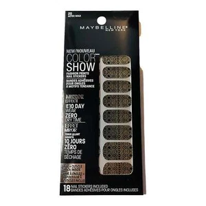 Maybelline Color Show Fashion Prints Mirror Nail Stickers #20 Aztec Gold - Picture 1 of 2