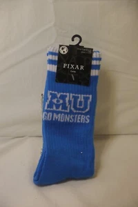 Disney Parks Monsters Inc. Monsters University MU Blue Socks Brand New - Picture 1 of 1