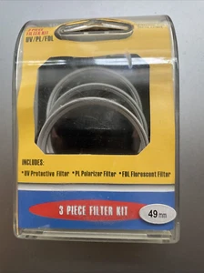 Digital Concepts 49 mm Camera Video 3 Piece Filter Kit UV/FL/FDL Sakar Internat - Picture 1 of 12