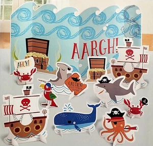 Pirate ☠ AARGH Table Decorating Kit Ahoy Center Piece Birthday Party Kids - Picture 1 of 7