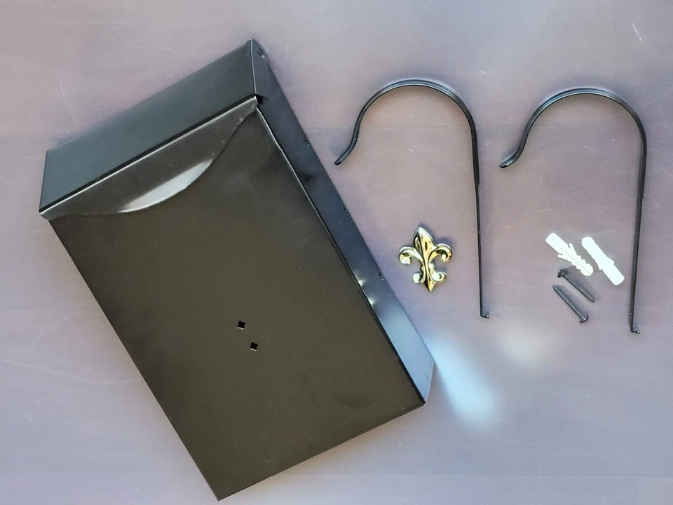 Buzón Gibraltar Clásico Pequeña Capacidad Acero Galvanizado Negro Montaje en Pared Foto 1 de 1