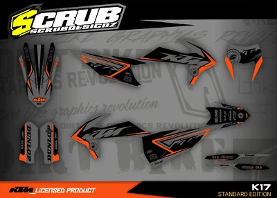 Dekor KTM EXC EXCf 150 250 300 350 450 500 Aufkleber 2020 2021 2022 2023 SCRUB - Bild 1 von 4