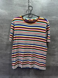 Missoni Striped Multi Cotton T-Shirt Mens Size S - Picture 1 of 15