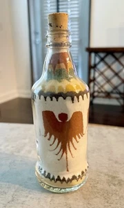 Vintage Native American Layered Sand Art Bottle w/Southwestern Style/Bird Design - Picture 1 of 11