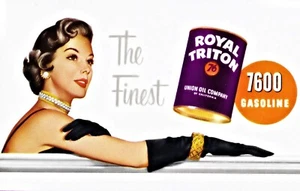 VINTAGE UNION 76 THE FINEST ROYAL TRITON 7600 GAS 5X7 GLOSSY REPRINT - Picture 1 of 1