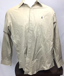 Ralph Lauren bronceado manga larga con botones talla grande - Imagen 1 de 5
