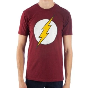 DC Comics The Flash Logo Standard Dark Red Adult T-Shirt - Picture 1 of 1