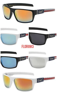 Gafas de sol LOCS 91106 mate con estampado de bandera de EE. UU. 100 % protección UVA / UVB Foto 1 de 4