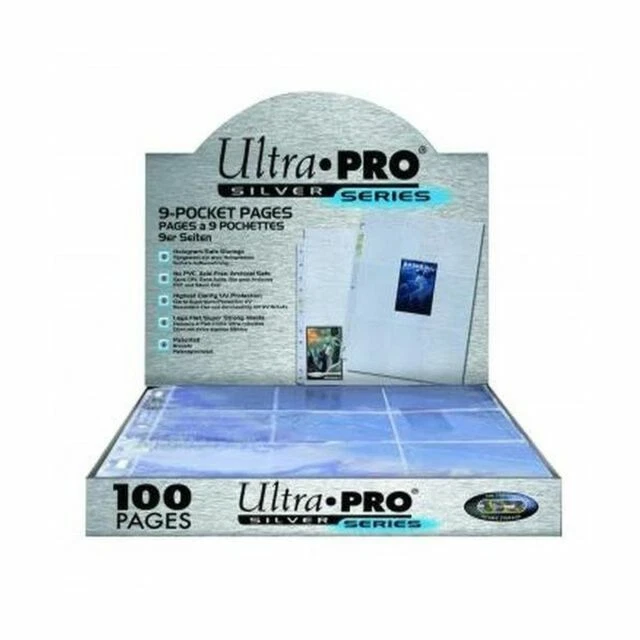 Ultra PRO Silver Series 9-Pocket Pages Display - 100 Count