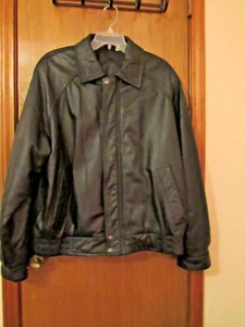 Softgell Giacca Cerniera Roundtree & Yorke Cappotto Vera Pelle Taglia L Nero Snap - Foto 1 di 4