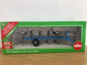 SIKU 2051 Volldrehpflug Plough Arado para Tractor azul 1:32 die-cast 1/32 farmer - Imagen 1 de 3