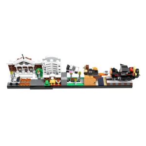 MOC Ritorno al futuro skyline architettura blocchi edifici modello bambini regalo - Foto 1 di 5