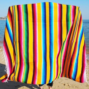 84 X 59 Inch Mexican Tablecloth for Mexican Wedding Party Decorations, Large Squ - Picture 1 of 12