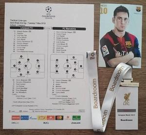 VIP TICKET Boardroom UEFA CL 7/5/2019 Liverpool FC vs FC Barcelona # Messi - Picture 1 of 2