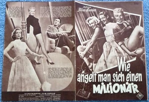 MARILYN MONROE, Betty Grable movie program for "Marry......Millionaire" Bacall - Picture 1 of 2
