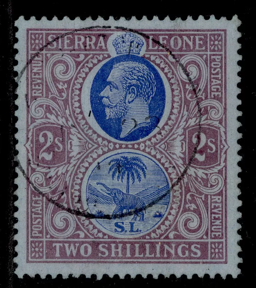 SIERRA LEONE GV SG125, 2s blue & purple/blue, USED. Cat £10. CDS - Image 1 of 1