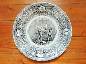 Assiette en faïence Vieillard Bordeaux Jésus descente de croix XI station XIXe - Bild 1 von 2