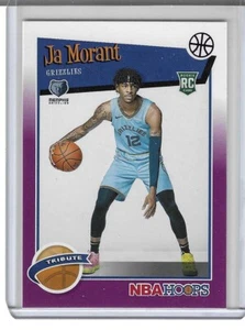 2019-20 Panini NBA Hoops Hoops Tribute Purple Ja Morant #297 Rookie RC - Picture 1 of 2