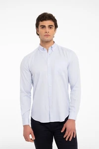 Cotton Men's Casual Shirt, Long Sleeve Button Down Dress Shirt for Men - Picture 1 of 22