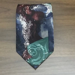 Bellini Men's Silk  Tie Multi-Color Abstract Made In The USA - Picture 1 of 7