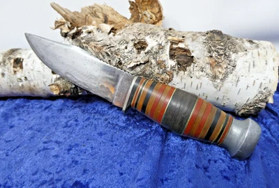 VINTAGE 1905-1920 W.R. CASE & SONS BRADFORD PA. FIXED BLADE HUNTING KNIFE. NICE! - Image 1 of 4