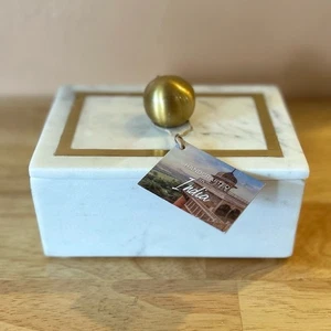 Handcrafted One Of A Kind Marble Trinket Box Made By Handcrafted In India. - Picture 1 of 13