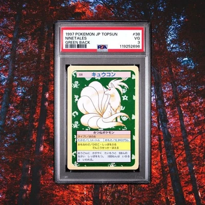 1997 Pokemon topsun Ninetales #38 Japanese PSA 3 green back - Image 1 of 4