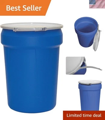 Tambor de plástico de 30 galones con tapa, bloqueo de palanca de metal, 28,5"x21,1", laboratorio de cabeza abierta... Foto 1 de 4