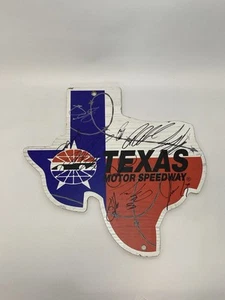 Man Cave Bar Sign NASCAR Racing Multiple Autographs Texas Motor Speedway C4 - Picture 1 of 15