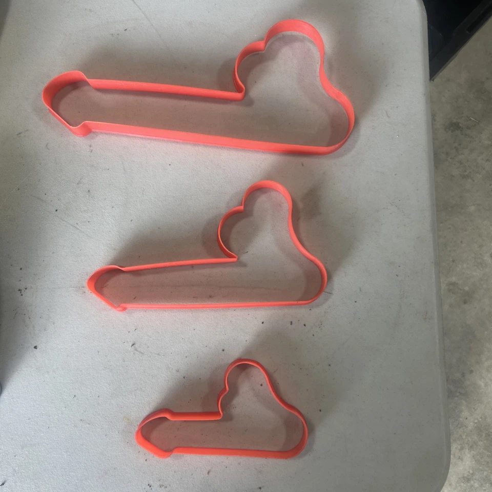 Vintage DICK'S BIG COOKIE CUTTERS Set of 3 Male Penis Bachelorette Party - Image 1 of 1