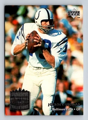 Johnny Unitas Baltimore Colts 1997 Super Bowl Memories Upper Deck 183 - Image 1 of 2