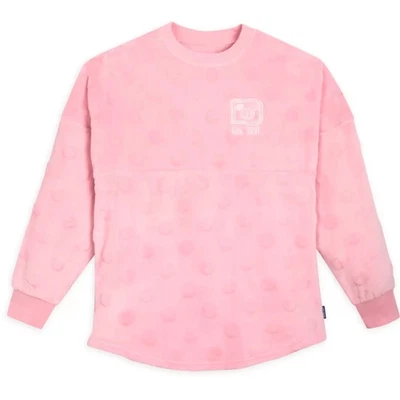NOVO Disney World KIDS 4 / XS Fleece Spirit Jersey Leitão Rosa Bolinhas WDW Top - Imagem 1 de 4