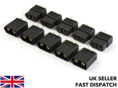 5 x Pairs Black XT60 Male & Female Connectors/Plugs/Socket RC LiPo Battery RC DC - Image 1 of 4