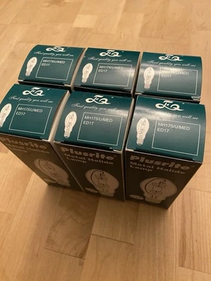 Plusrite 1008 MH175/U/MED Metal Halide Light Lamp 175W M57 ED17 Medium Base - Image 1 of 2
