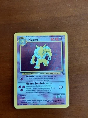 Pokemon PORTUGUESE Fossil Hypno Holo 8/62 Excellent  - Imagen 1 de 4