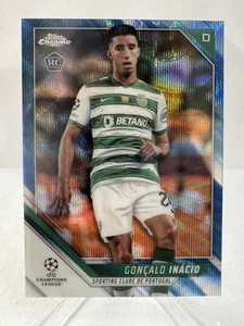 Topps Chrome UCL Blue Wave Edition 21/22 Sporting Clube Goncalo Inacio RC 66/75 - Bild 1 von 2