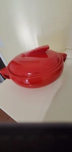 Vintage Hall's Red Covered Casserole Dish Art Deco - Picture 1 of 10