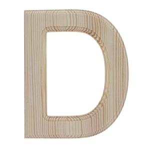 Unvollendete Holz Arial Schrift Buchstabe D (6,25 Zoll) - Bild 1 von 2