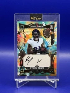 2024 wild card 5 card draw Devontez Walker Auto 1/1 Color Blast  - Picture 1 of 2