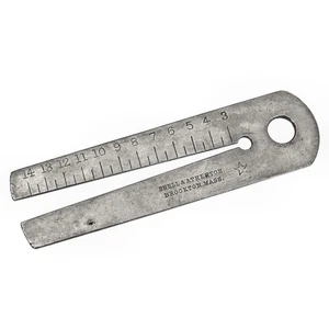 Vintage SNELL & ATHERTON Leather IRON GAUGE - Cobbler Shoe Boot Repair Tool - Picture 1 of 4