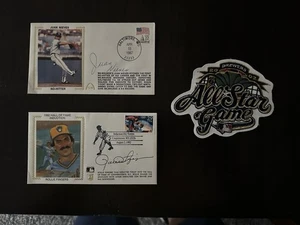 BREWERS BUNDLE-SIGNED FDC JUAN NIEVES NO-HITTER & FINGERS HOF and 2002 ASG PATCH - Picture 1 of 4
