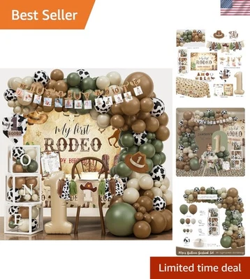 Decoraciones de primer cumpleaños de vaquero occidental, mi primer suministro de fiesta de cumpleaños de rodeo... Foto 1 de 4