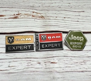 1 Jeep Expert & 2 Dodge Ram Expert Technician Pin Lot Tech Company Award Pins - Picture 1 of 5
